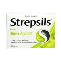 Strepsils Limão sem açúcar, 1,2/0,6 mg x 24 pst