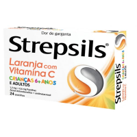 Strepsils Laranja com Vitamina C, 1,2/0,6 mg x 24 pst