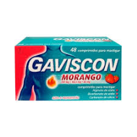 Gaviscon Morango, 250/133,5/80 mg x 48 comp mast