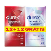 Durex Invis Extr Lub+Sens Cont Tot12+12